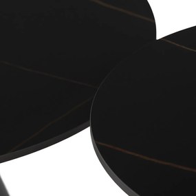 Zestaw stolików konferencyjnych F4118 BK, marmur,2 szt.