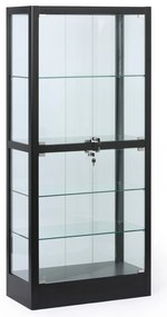 Witryna szklana, 1800 × 800 × 400 mm, czarna