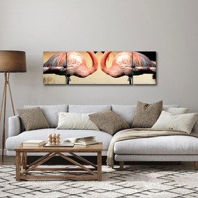 Obraz - dwa flamingi (170x50 cm)