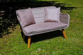 Dwuosobowa sofa ogrodowa z technorattanu