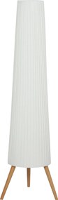 HOMCOM Lampa stojąca LED do salonu ściemnialna, trójnóg drewniany, włącznik nożny, 46 x 46 x 153 cm, Weiß