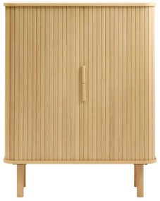 Szafka w dekorze dębu z drzwiami przesuwnymi 113x90 cm Cavo – Unique Furniture