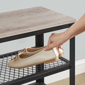 Półka na buty E1078 GREY, szary, 2 półki