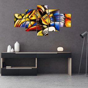 Obraz - Obraz olejny, kochankowie (125x70 cm)