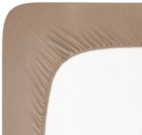 4Home prześcieradło Lycra orzechowy, 90 x 200 cm