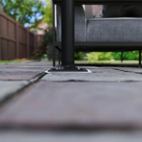 Outsunny Stojak do Parasola, Baza do Parasola, Uchwyt Ogrodowy, Metal, Ciemnoszary