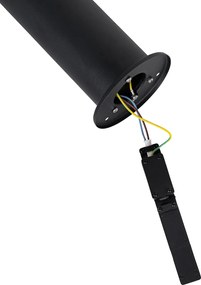 Stojąca lampa zewnętrzna czarna z opalowym kloszem 70 cm - Odense