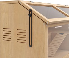 PawHut Klatka dla syryjskich i karłowatych chomików, z platformą, wiszącym mostkiem, chatką, 85x45x44 cm | Aosom PL