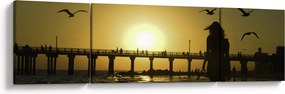 Obraz - Spacer po plaży (170x50 cm)
