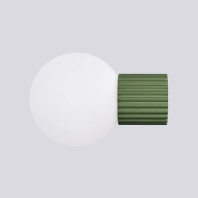Kinkiet HALO zielony oliwkowy IP44 ryflowany SOLLUX  LIGHTING