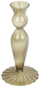 Zielony szklany świecznik PT LIVING Swirl, wys. 17 cm