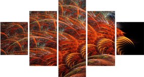 Obraz - Abstrakcyjna imitacja piór (125x70 cm)