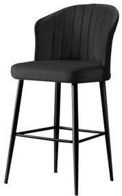 Zestaw krzeseł barowych Rubi Black and Black, 4 szt., 4 szt.