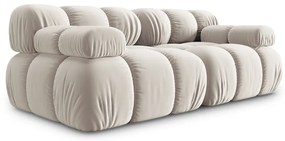 Beżowa aksamitna sofa modułowa 188 cm Bellis – Micadoni