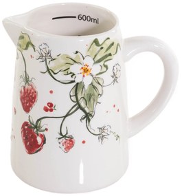 Dzbanek ceramiczny STRAWBERRY, w truskawki, 600 ml