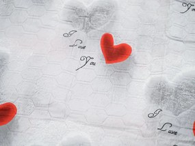 Narzuta na łóżko HEARTIZIA HEXAGON, jasnoszara Rozmiar: 170 x 210 cm