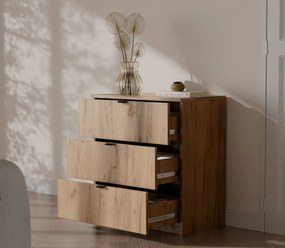 Komoda na ubrania z szufladami dąb craft M7-D78