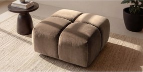 Pufa, podnóżek, tkanina welurowa Bluvel, Latte, Averro