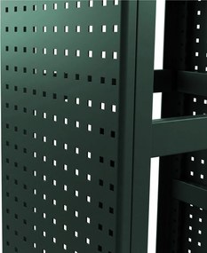 Tablica perforowana do regału zielona: JOHNNY, 2 sztuki, 1800 x 20 x 420 mm