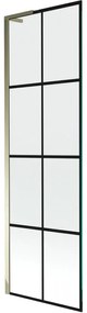 Mexen Next L parawan nawannowy 1-skrzydłowy 60 x 150 cm, czarny wzór, złoty - 895-060-000-03-77-50