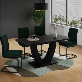 Stół jadalny czarny 120x80x77.4 fenaro