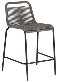 Szary hoker ze stalową konstrukcją Kave Home Glenville, wys. 62 cm