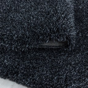 Dywan shaggy Fluffy Super Soft  antracyt koło 200 cm x 200 cm
