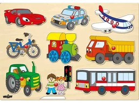 Woody Puzzle na podkładce Środki transportu