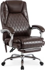 Brązowy masujący fotel prezesa N8-K18