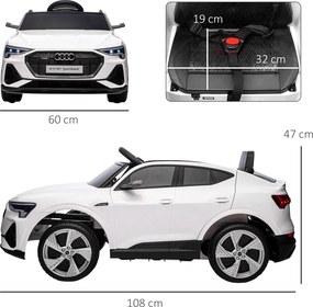 Elektryczny samochód dziecięcy HOMCOM Audi 3–8 km/h biały