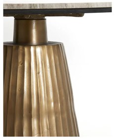 Okrągły stół w kolorze brązu z blatem w dekorze marmuru ø 100 cm Rianne – Light &amp; Living