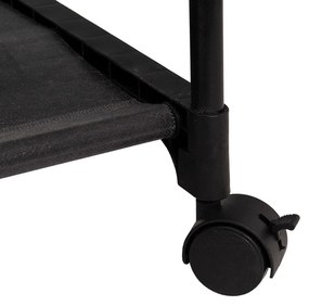 Czarny metalowy stojak na ubrania na kółkach 84x43x156 cm – Casa Selección