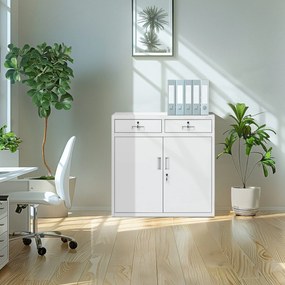 Szafka metalowa z szufladami LENA, 900 x 900 x 400 mm, szara