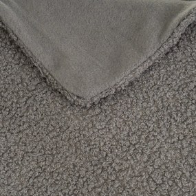 Szary koc z materiału sherpa 130x160 cm Sherpa Bouclé – Casa Selección