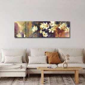 Obraz - Białe magnolie, malarstwo (170x50 cm)