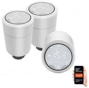 Immax NEO 07732A - SET 3x Głowica termostatyczna 2xAA/3V Tuya