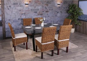 Krzesło do jadalni Loiret (zestaw 6 sztuk),  jasny, z poduszką