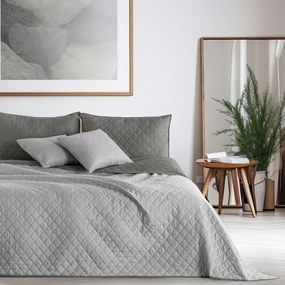 Szara narzuta dwustronna z mikrowłókna DecoKing Axel, 240x260 cm