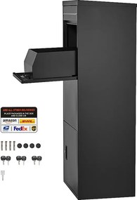 Skrzynka Pocztowa SucceBuy Zamykana Zewnętrzna Skrzynka na Przesyłki, 119 cm, Bezpieczna Skrzynka na Przesyłki