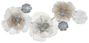 Metalowa dekoracja ścienna Mauro Ferretti Flowery, 119x60 cm