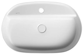 Biała ceramiczna umywalka 60x40 cm Infinity Oval – Sapho
