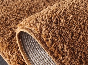 Dywan shaggy Best jednokolorowy cognac 100 cm x 200 cm
