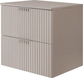 Szafka pod umywalkę, Kaszmir, 60 x 57 x 46 cm, uchwyt srebrny + Blat