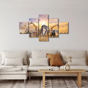 Obraz - Afrykańskie zwierzęta (125x70 cm)