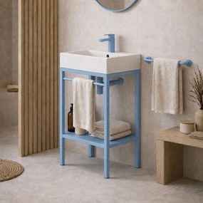 Zestaw umywalka z konglomeratu NAVI 100 x 45 cm + stojąca konsola NAVI Step | Różne kolory | Różne rozmiary