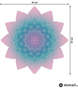 Naklejki na ścianę - Mandala różowo - niebieska