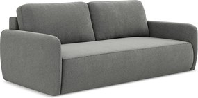 Kanapa 3-osobowa z funkcją spania - z tkaniny strukturalnej - szary - LILO