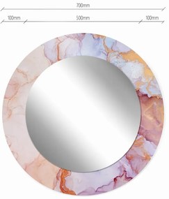Lustro okrągłe MORENA PINK MARBLE 70cm różowe BALTICA DESIGN