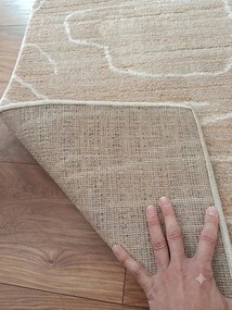 Dywan nowoczesny Fancy Soft Touch poliestrowy beżowy 120 cm x 170 cm