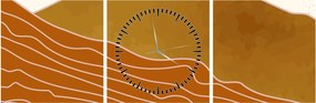 Obraz - Zachód słońca (z zegarem) (90x30 cm)